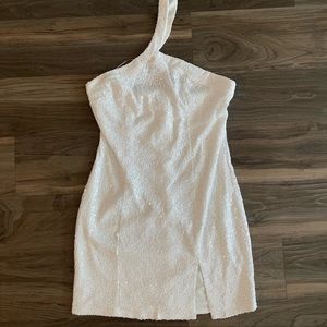 Superdown white sequin mini dress